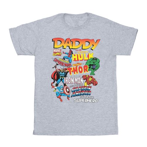 Marvel Heren Onze Vader Superheld T-Shirt (Sportgrijs)