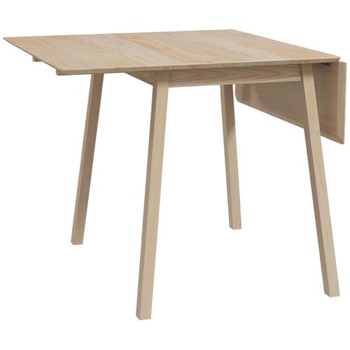 Klappbarer Kš¹chentisch, klappbarer Esstisch mit ausklappbarer Tischplatte, aus Holz, fš¹r 2 bis 4 Personen, Naturholz