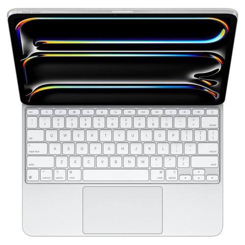 Apple Magic Keyboard für 13" iPad Pro (M4) - Englisch (USA) - Weiß, QWERTY, US Englisch, Trackpad, Scherenschalter, 1 mm, Apple