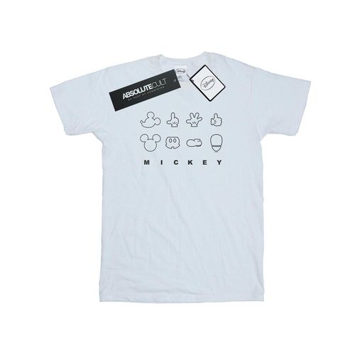 Disney Heren Mickey Mouse Deconstructed T-shirt (Wit)