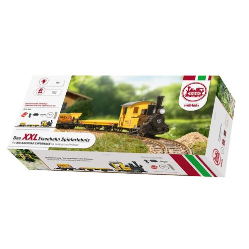 Modelleisenbahn-Set LGB "LGB, Startset Baustelle - L70504", gelb, Modelleisenbahnen, Kinder, Kunststoff, Metall, mit Licht