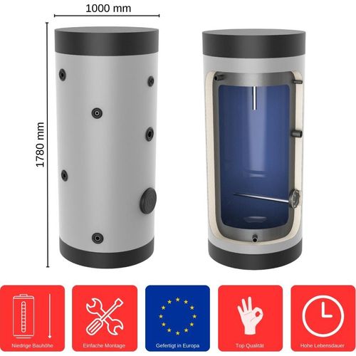 Brauchwasserspeicher 750 Liter SP-0-750 Standspeicher Warmwasserspeicher Boiler
