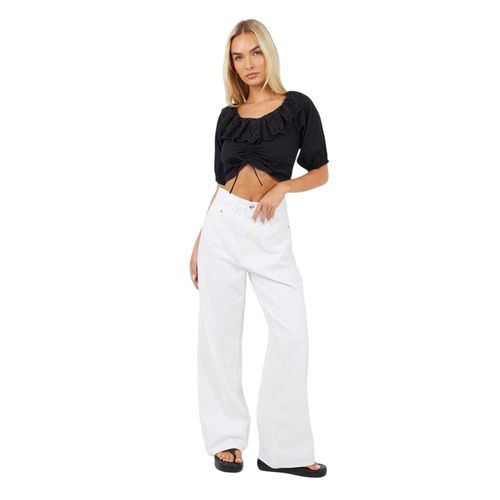 Brave Soul Dames/Dames Bardot Gewaad Top (Zwart)