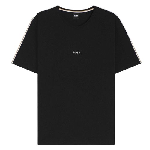 Boss Heren Logo Polycotton Regular T-Shirt (Zwart)