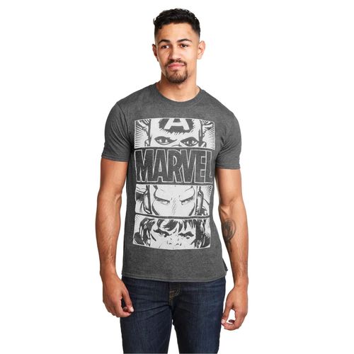 Marvel Heren Helden Ogen Licht T-shirt (Donkere Heide)