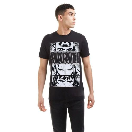 Marvel Heren Helden Ogen Licht T-shirt (Zwart/Grijs)