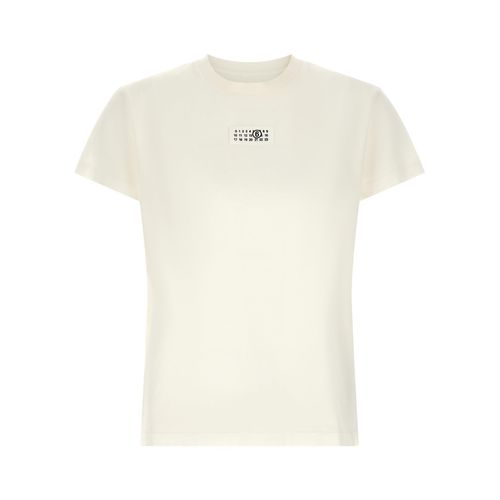 MM6 Maison Margiela Witte Katoenen T-shirt