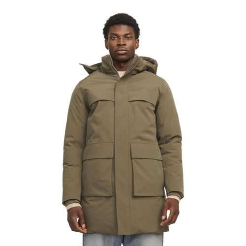 Jack And Jones Parka voor heren met een relaxte pasvorm (Zeeschildpad)