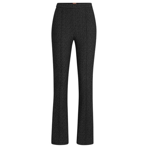 Boss Dames Tubeka Getextureerde Slim Fit Broek (Zwart)