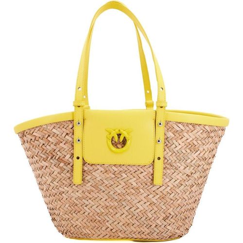 PINKO LOVE SUMMER Korbtasche Gelb