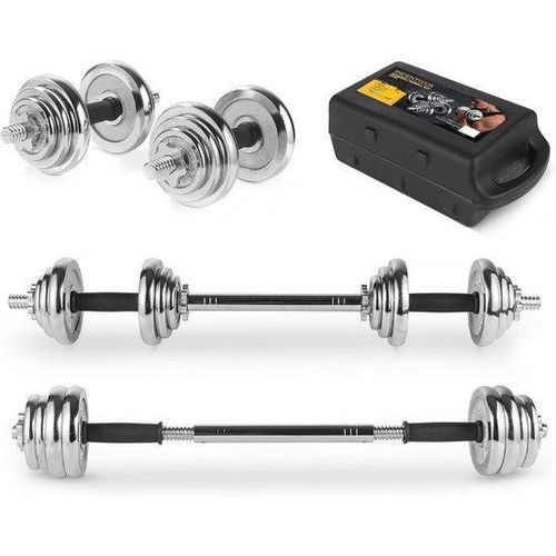 Famanu 2 in 1 Gewichten Set für Gewichtheben - 20 kg Tragbare Halter mit Verbindungstange