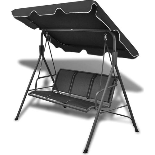 Maison Exclusive - Hollywoodschaukel mit Dach Schwarz