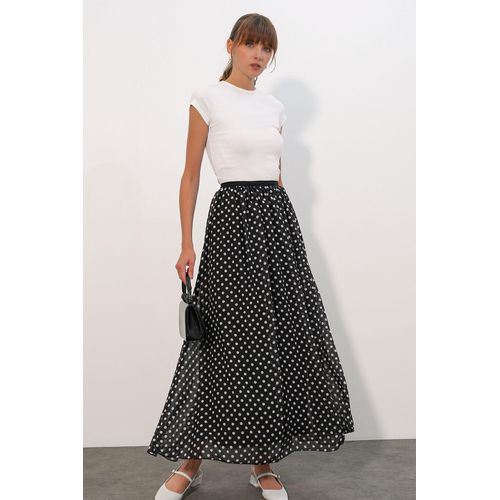 Hoge Taille Polkadot Maxi Rok