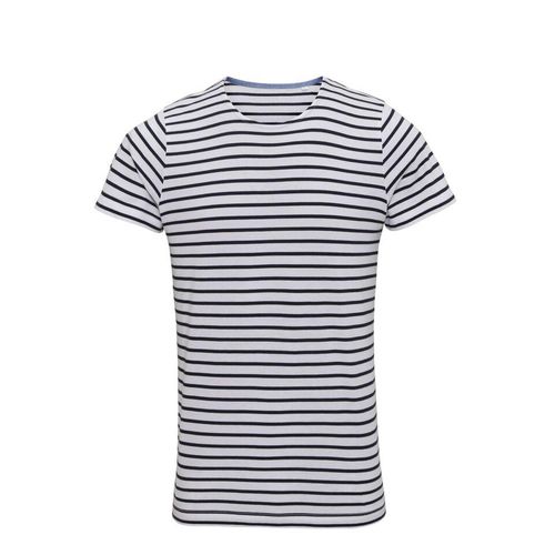 Asquith & Fox Heren Mariniere Kustshirt met korte mouwen (Wit/Zwaar)