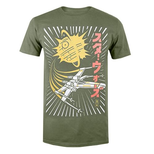 Star Wars Heren Rebellenaanval X-Wing T-shirt (Militair Groen)