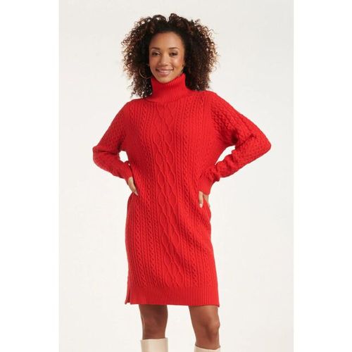 Smashed Lemon 24629 gebreid jurk met vlechtstructuur |