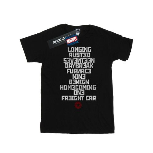 Marvel Dames/Dames Winter Soldaat Trigger Words Katoenen Vriendje T-shirt (Zwart)