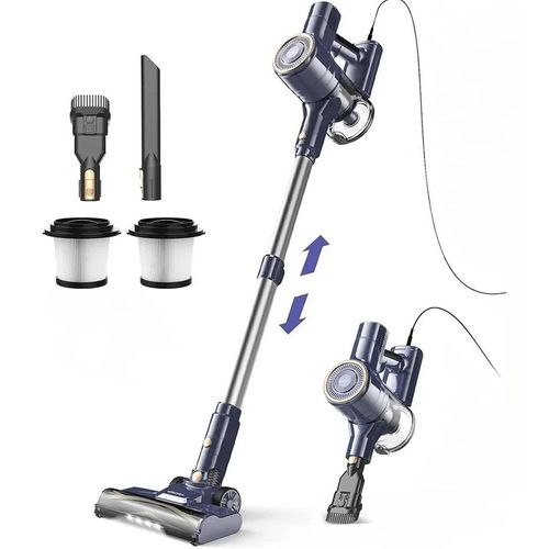 3-in-1 Staubsauger mit Kabel - 600 W - HEPA-Filter - Beutellos - Handstaubsauger - 6 m Kabel - Blau