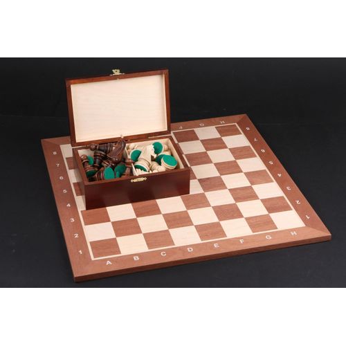 Schach Turnier Staunton 5 Schachbrett Schachspiel Schachset SET 48 x 48 cm 48x48