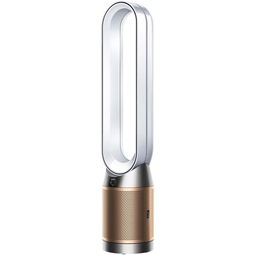Luftreiniger DYSON "2-in-1 Dyson Purifier Cool™ PC2 De-NOx", gold (weiß, gold), B:20cm H:105cm T:12cm, Luftreiniger, Luftreiniger, Luftreiniger & Ventilator, kühlender Luftstrom im Sommer