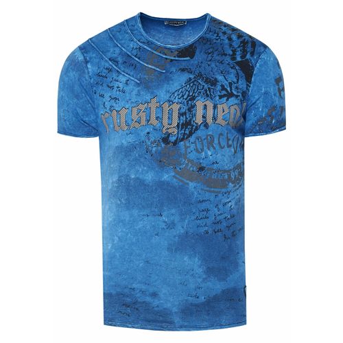 gewassen T-shirt met adelaarprint