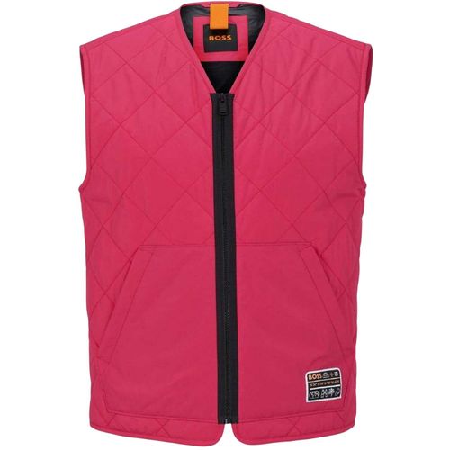 Boss Heren Okella V-hals Regular Gilet (Middelroze)
