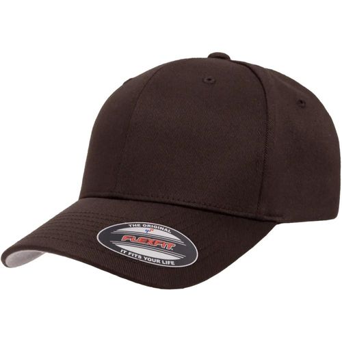 Flexfit Wollige gekamde muts (Bruin)