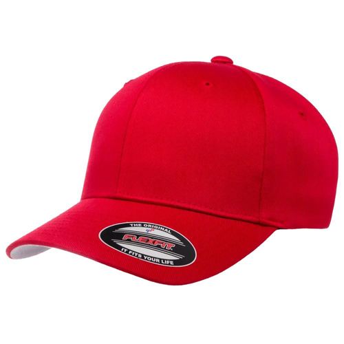 Flexfit Wollige gekamde muts (Rood)