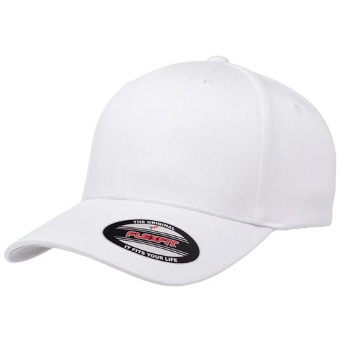 Flexfit Wollige gekamde muts (Wit)