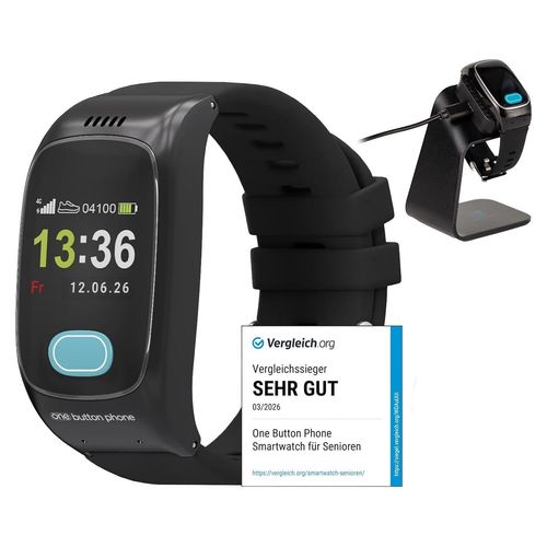 One Button Phone Notfallarmband GPS & SOS Notruf mit Sturzerkennung