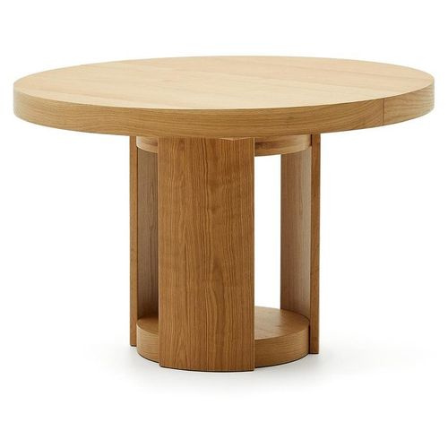 Ausziehtisch Artis 120 x 120 x 78 cm Pappelsperrholz Eichenfurnier Natur