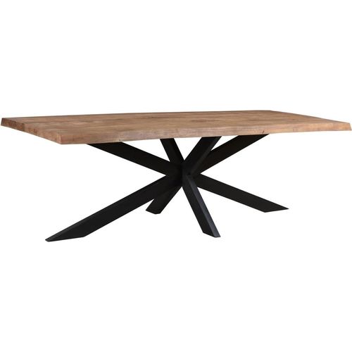 Esstisch Nairobi 240 x 100 x 76 cm Mangoholz Stahl Natur Schwarz