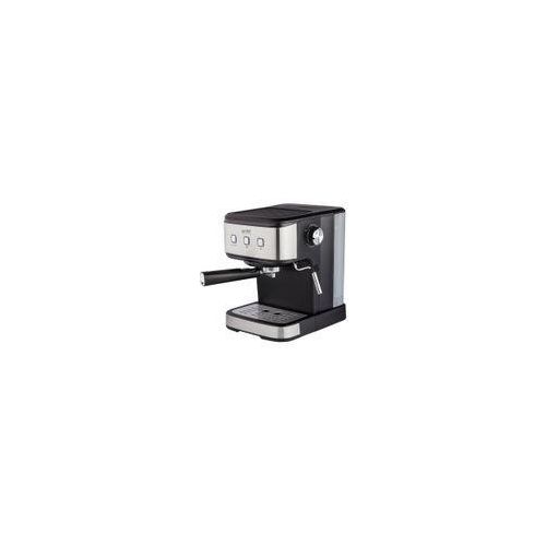 TZS First Austria Espresso Siebträgermaschine, Espressomaschine, Siebträger, mit professionellem Milchschäumer, Milchschaumdüse, 1,5 L Wassertank, inkl. 2-in-1 Messlöffel und Tamper, Edelstahl/Schwarz