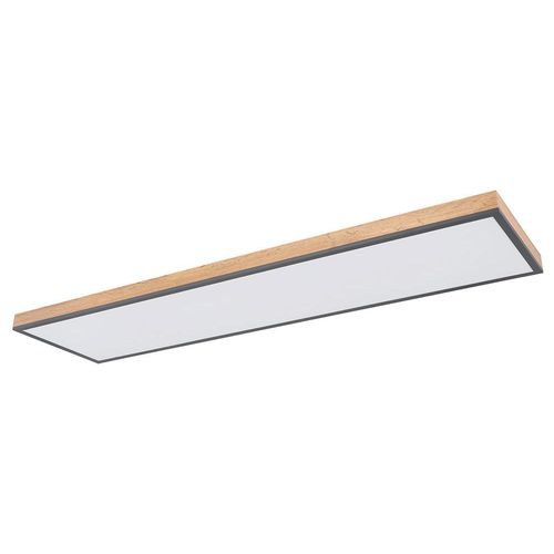 LED Deckenpanel, Holz-Optik, Fernbedienung, CCT, L 120 cm