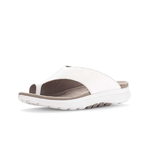 Zehentrenner GABOR "Zehentrenner", Damen, Gr. 38,5, weiß, Schuhe Zehentrenner