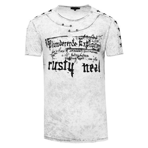 T-shirt met voorbedrukte tekst
