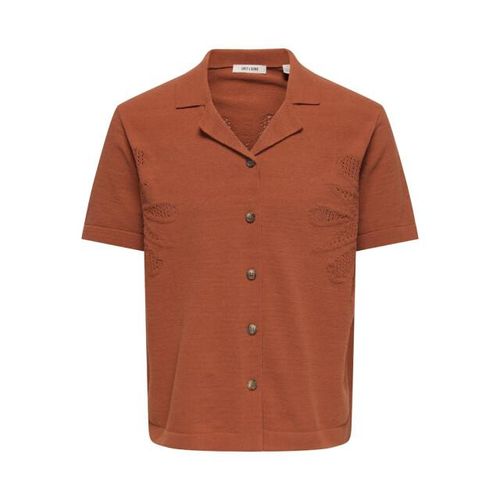 Only & Sons Onsjam life reg ss shirt knit brique