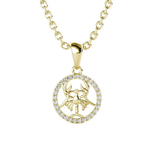 Kreeft Zodiac Hangers - Goud en Kristal