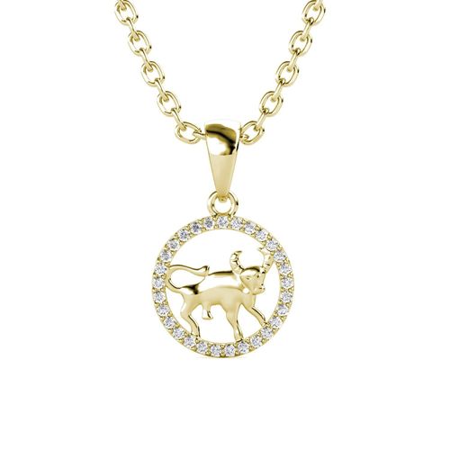 Stier Zodiac hangers - Goud en kristal