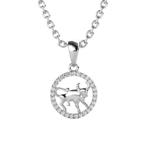 Stier Zodiac Hangers - Zilver en Kristal