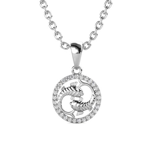 Vissen Zodiac Hangers - Zilver en Kristal