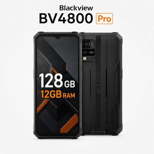 Blackview BV4800 Pro - Outdoor Handy 6,5", 12 GB RAM, 128 GB ROM, Black, Android 14