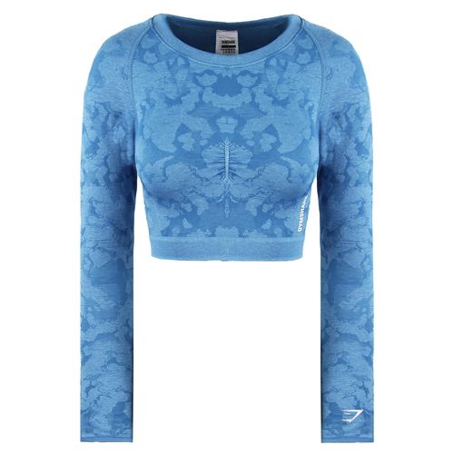 Gymshark Adapt Dames Camo Blauw Gewaad Top