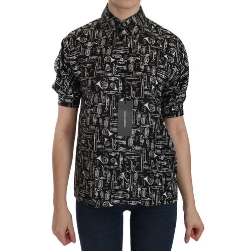 Zijde Muziekinstrumenten Print Shirt