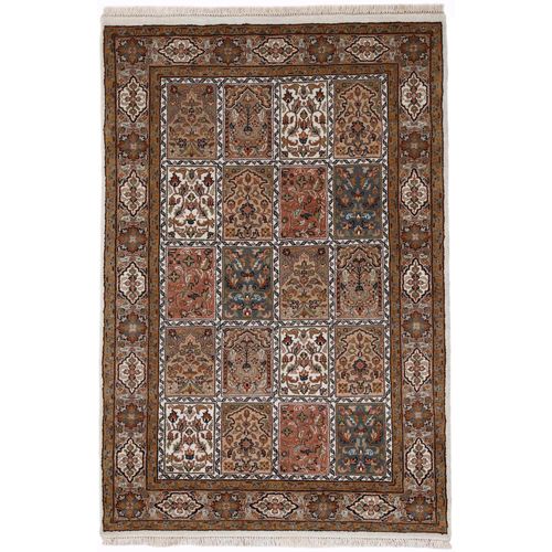 Orientteppich WOVEN ARTS "Orientteppich Bakhtiar", beige (creme), B:60cm H:15mm L:90cm, Wolle, Teppiche, handgeknüpft, Wohnzimmer, reine Wolle