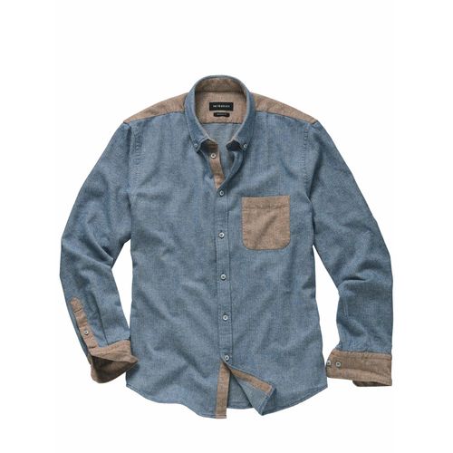 Mey & Edlich Herren Zweiter-Blick-Hemd Blau 52 % Baumwolle, 32 % Viskose, 16 % Polyester