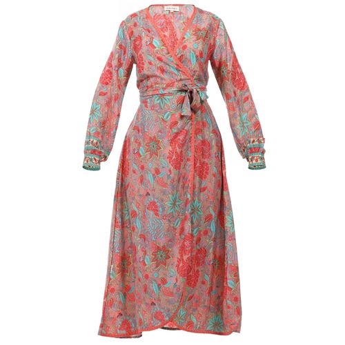 Wickelkleid SURI FREY "Wickelkleid SFY Freyday", Damen, Gr. S, pink (rose 650), Kleider Wickelkleid
