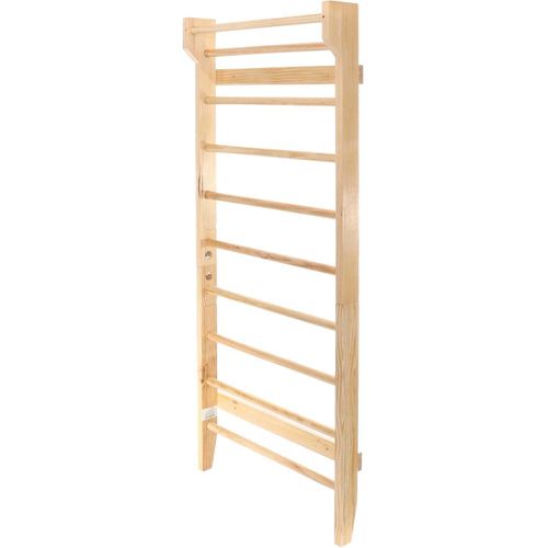 Gerüst Wandklettergerüst in Holzoptik 195 cm Kletterwand Klettergerüst bis 150 kg Gymnastik Kinder Erwachsene