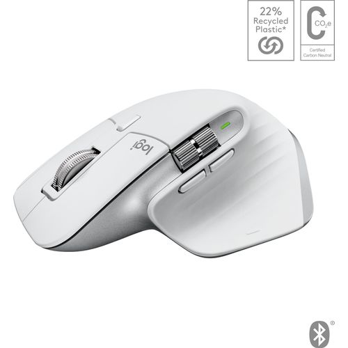 Logitech MX Master 3S for Mac, rechts, Laser, Bluetooth, 8000 DPI, Grau