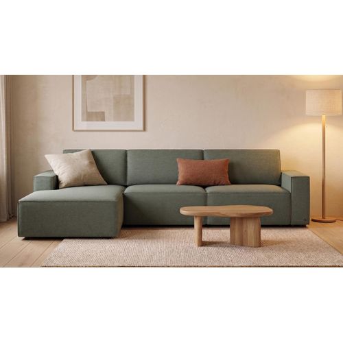 LOUNGE Ecksofa in Waldgrün von BRUNO | Mit Schlaffunktion & Stauraum